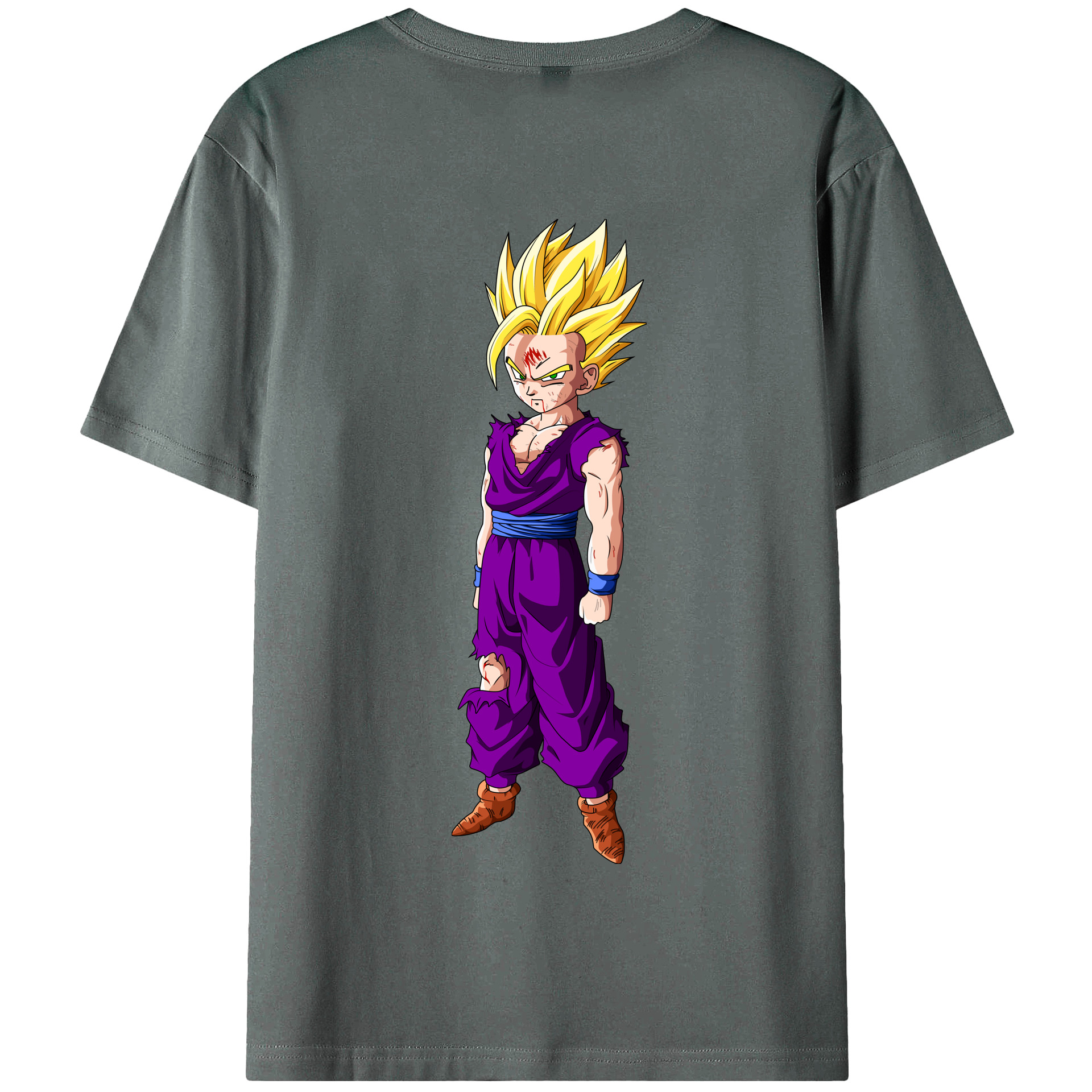 （画像用） ドラゴンボール 孫 悟飯（そんごはん）DRAGON BALL Son Gohan 綿100％半袖Tシャツ（背面プリント）